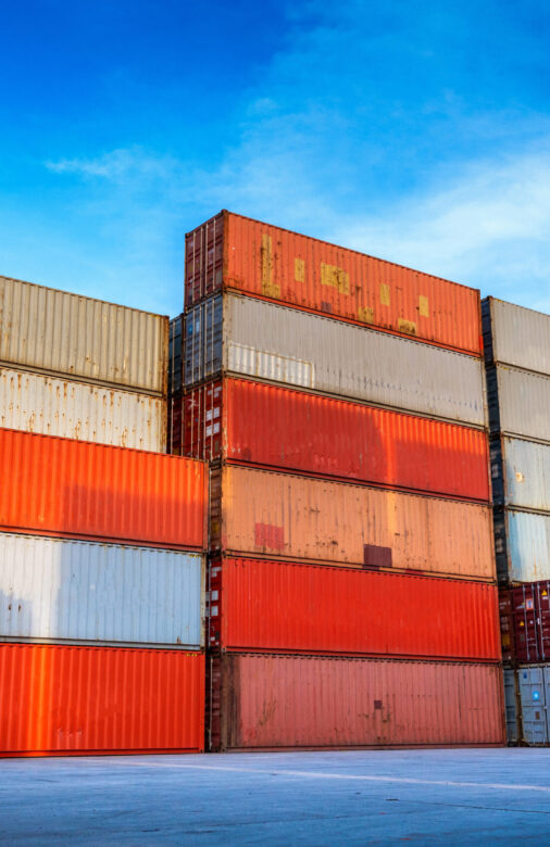 Industrial containers box for logistic import export business.